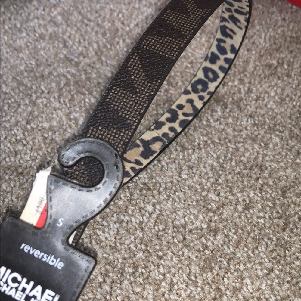 MK New reversible thin women’s leopard belt Small